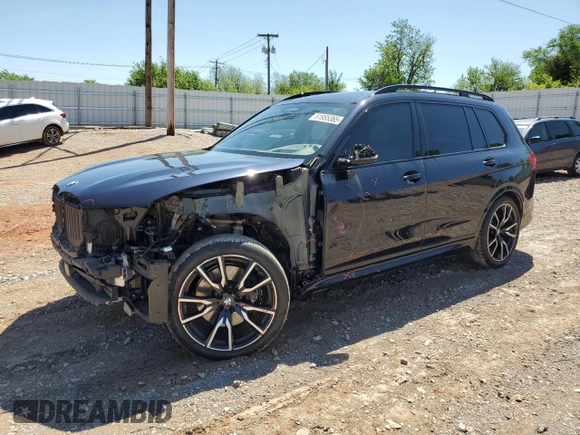 2022 BMW X7 xDrive40i z VIN 5UXCW2C02N9N07423, wystawiony jako Copart lot #51955365 z przebiegiem 60 268 mil mil oraz Szkoda całkowita • Salvage title. Historia ofert i sprzedaży dostępna na DreamBid. Obrazek 1.