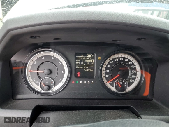 2017 Ram 2500 Tradesman with VIN 3C6MR5AJ7HG663950, listed as a Copart auction lot 47785975 with 74,493 mi miles and Salvage Title. Bid and sale history available at carsss.com. Image 9.