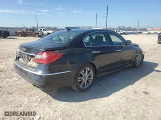 2012 Hyundai Genesis 3.8L with VIN KMHGC4DD2CU192640, listed as a Copart auction lot 46691275 with 188,602 mi miles and Salvage Title. Bid and sale history available at carsss.com. Image 3.