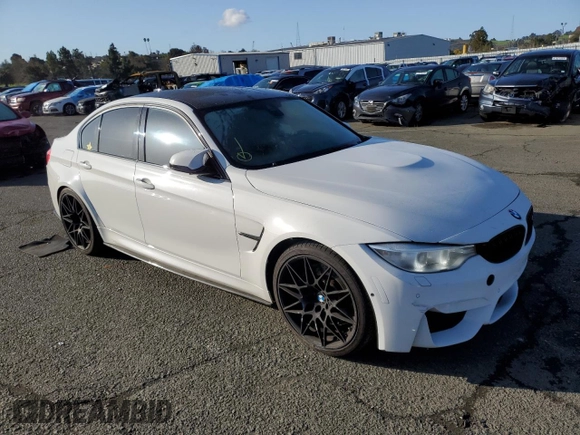 2017 BMW M3 with VIN WBS8M9C51H5G42191, listed as a Copart auction lot 44309983 with 56,365 mi miles. Bid and sale history available at carsss.com. Image 4.