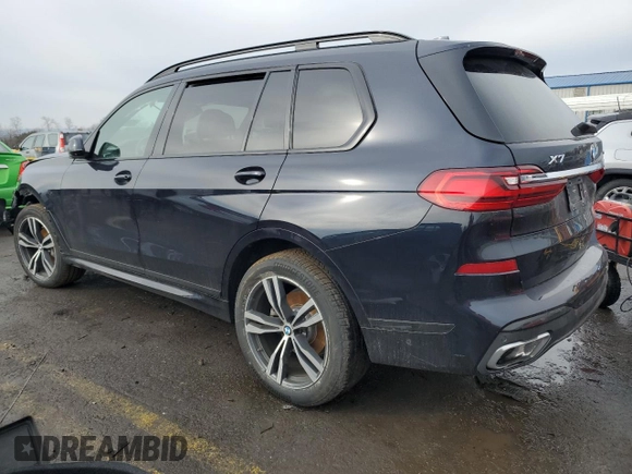 2020 BMW X7 xDrive40i with VIN 5UXCW2C09L9B77747, listed as a Copart auction lot 42697335 with 0 mi miles and Salvage Title. Bid and sale history available at carsss.com. Image 2.