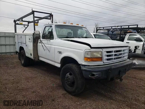 1997 Ford F-350 with VIN 1FDKF38G8VEB54732, listed as a Copart auction lot 50266795 with Not Provided miles and Salvage Title. Bid and sale history available at DreamBid. Image 10.