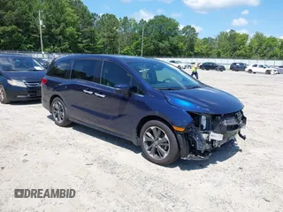 2024 Honda Odyssey Elite with VIN 5FNRL6H97RB057976, listed as a IAAI auction lot 42428910 with 13,021 mi miles and . Bid and sale history available at DreamBid. Image 1.