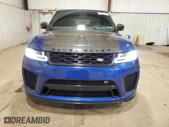 2019 Land Rover Range Rover Sport SVR with VIN SALWZ2SE9KA837551, listed as a Copart auction lot 86842854 with 47,991 mi miles and Salvage Title. Bid and sale history available at DreamBid. Image 5.
