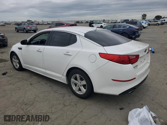 2015 Kia Optima LX with VIN KNAGM4A74F5644650, listed as a Copart auction lot 47653235 with 129,015 mi miles and Salvage Title. Bid and sale history available at carsss.com. Image 2.