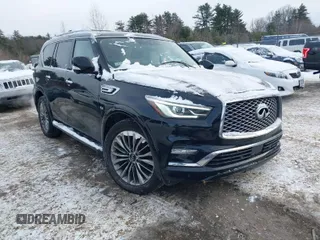 2018 Infiniti QX80 with VIN JN8AZ2NE6J9195243, listed as a IAAI auction lot 41348355 with 119,402 mi miles and . Bid and sale history available at DreamBid. Image 1.