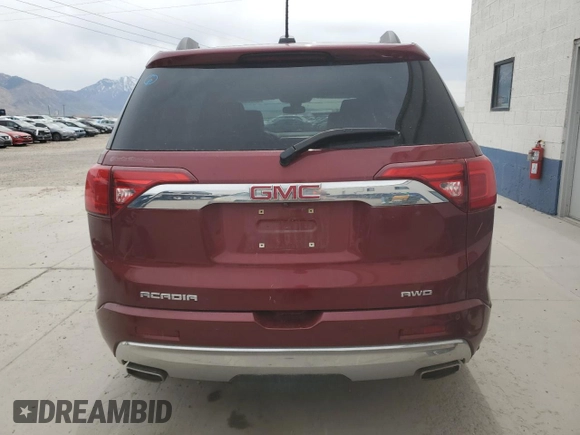 2018 GMC Acadia Denali with VIN 1GKKNXLS8JZ117150, listed as a Copart auction lot 51876985 with 70,881 mi miles and Salvage title. Bid and sale history available at DreamBid. Image 6.