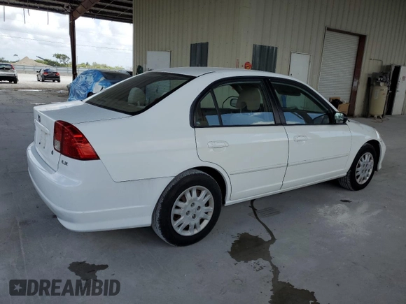 2005 Honda Civic LX with VIN 2HGES165X5H614941, listed as a Copart auction lot 51648795 with 107,218 mi miles and Salvage Title. Bid and sale history available at DreamBid. Image 3.