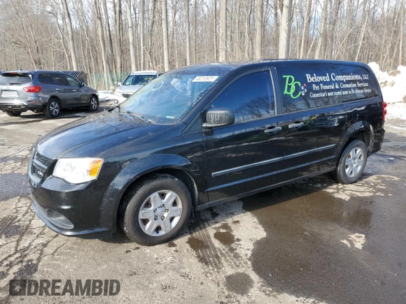 2014 Ram Cargo Van Tradesman with VIN 2C4JRGAG4ER141357, listed as a Copart auction lot 46210925 with 130,629 mi miles and Clean Title. Bid and sale history available at carsss.com. Image 1.