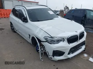 2020 BMW X3 M Competition with VIN 5YMTS0C00LLT10307, listed as a IAAI auction lot 41325451 with 1 mi miles. Bid and sale history available at carsss.com. Image 1.