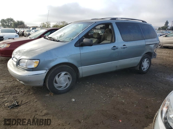 2000 Toyota Sienna LE with VIN 4T3ZF13C4YU209928, listed as a Copart auction lot 78900624 with 191,979 mi miles and Salvage Title. Bid and sale history available at carsss.com. Image 1.