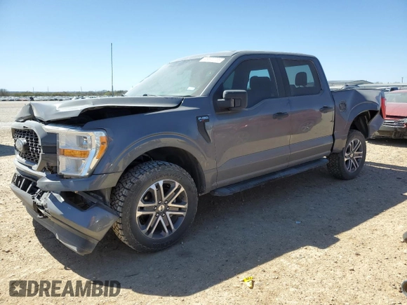 2021 Ford F-150 XL with VIN 1FTEW1EP3MKE81596, listed as a Copart auction lot 48502705 with 38,850 mi miles and Salvage title. Bid and sale history available at DreamBid. Image 1.