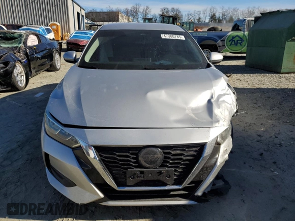 2020 Nissan Sentra S with VIN 3N1AB8BV5LY244794, listed as a Copart auction lot 47380785 with 72,841 mi miles and Salvage Title. Bid and sale history available at carsss.com. Image 5.