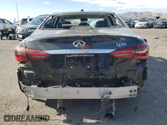 2021 Infiniti Q50 Luxe with VIN JN1EV7BP7MM703722, listed as a Copart auction lot 50768955 with Not provided miles and Salvage title. Bid and sale history available at DreamBid. Image 6.