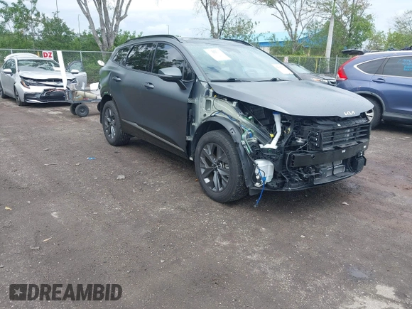 2023 Kia Sportage SX-Prestige with VIN KNDPXCAG7P7071365, listed as a IAAI auction lot 42247639 with 21,509 mi miles and . Bid and sale history available at DreamBid. Image 1.