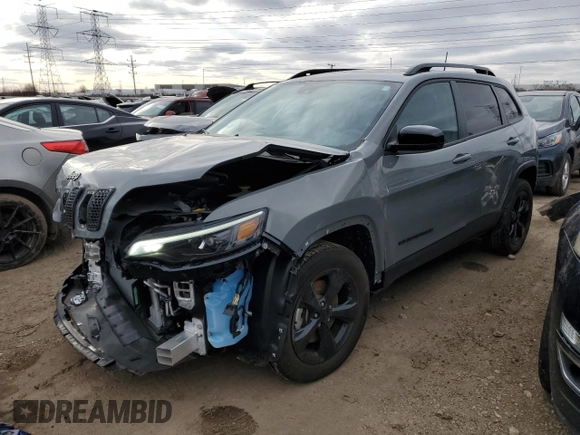 2023 Jeep Cherokee Altitude Lux with VIN 1C4PJMMB8PD105001, listed as a Copart auction lot 43586005 with 5,903 mi miles and Salvage Title. Bid and sale history available at carsss.com. Image 1.