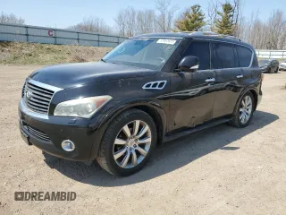 2012 Infiniti QX56 8-passenger with VIN JN8AZ2NC6C9317021, listed as a Copart auction lot 53662655 with 182,437 mi miles and Clean Title. Bid and sale history available at carsss.com. Image 1.