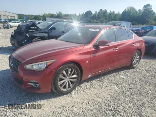 2015 Infiniti Q50 with VIN JN1BV7AP7FM340331, listed as a Copart auction lot 71218624 with 90,675 mi miles and Salvage title. Bid and sale history available at DreamBid. Image 1.