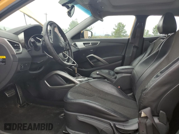 2012 Hyundai Veloster w/Black Int with VIN KMHTC6AD9CU027490, listed as a Copart auction lot 60211855 with 113,836 mi miles and Salvage title. Bid and sale history available at DreamBid. Image 7.