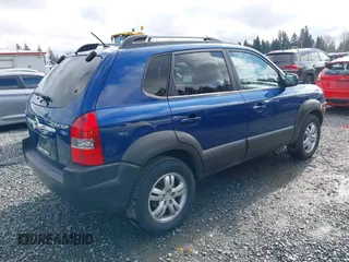 2007 Hyundai Tucson SE with VIN KM8JN12D77U502031, listed as a IAAI auction lot 41745106 with 131,668 mi miles. Bid and sale history available at carsss.com. Image 4.