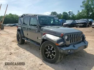 2019 Jeep Wrangler Unlimited Sport S with VIN 1C4HJXDG7KW603821, listed as a Copart auction lot 55846875 with 37,711 mi miles and Salvage title. Bid and sale history available at DreamBid. Image 14.