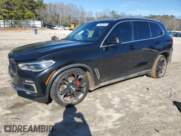 2019 BMW X5 xDrive40i with VIN 5UXCR6C51KLL33952, listed as a Copart auction lot 44620695 with 0 mi miles and Salvage Title. Bid and sale history available at carsss.com. Image 1.