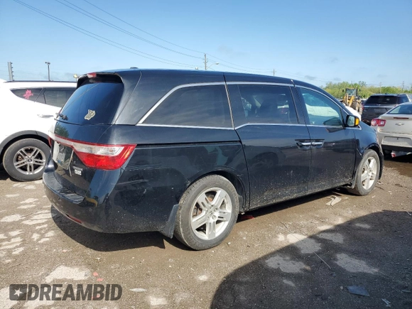 2011 Honda Odyssey Touring Elite with VIN 5FNRL5H93BB091560, listed as a Copart auction lot 52836454 with 288,041 mi miles and Salvage Title. Bid and sale history available at DreamBid. Image 3.