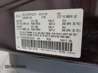 2005 Dodge Dakota ST with VIN 1D7HE22K55S329129, listed as a Copart auction lot 51287235 with 132,840 mi miles and Clean Title. Bid and sale history available at DreamBid. Image 12.