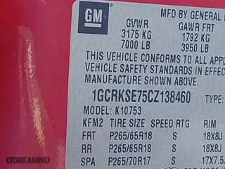 2012 Chevrolet Silverado 1500 LT with VIN 1GCRKSE75CZ138460, listed as a IAAI auction lot 42065032 with 1 mi miles. Bid and sale history available at carsss.com. Image 9.