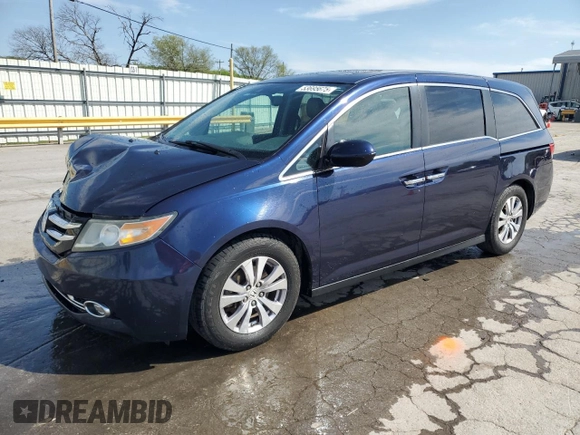 2014 Honda Odyssey EX-L with VIN 5FNRL5H65EB002081, listed as a Copart auction lot 53695675 with 138,769 mi miles and Salvage Title. Bid and sale history available at carsss.com. Image 1.