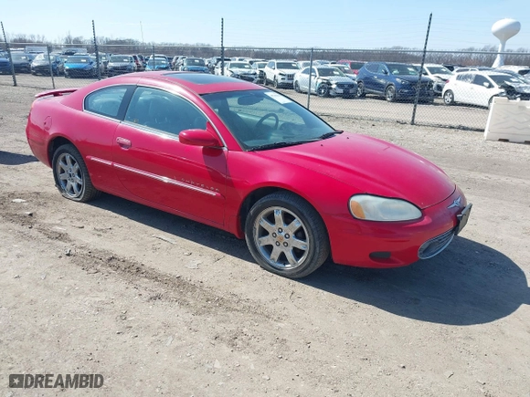 2001 Chrysler Sebring LXi with VIN 4C3AG52H91E079434, listed as a IAAI auction lot 41761154 with 102,049 mi miles. Bid and sale history available at carsss.com. Image 1.