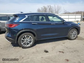 2024 Infiniti QX50 LUXE with VIN 3PCAJ5BB2RF114609, listed as a Copart auction lot 48414935 with 5,776 mi miles and Salvage Title. Bid and sale history available at carsss.com. Image 3.