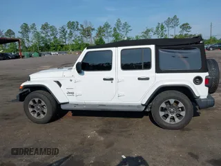 2018 Jeep Wrangler Unlimited Sahara z VIN 1C4HJXEG3JW175226, wystawiony jako IAAI lot #42307456 z przebiegiem 72 875 mil mil oraz . Historia ofert i sprzedaży dostępna na DreamBid. Obrazek 14.