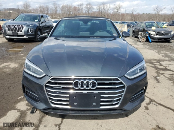 2018 Audi A5 Cabriolet Premium Plus with VIN WAUYNGF56JN022330, listed as a Copart auction lot 50856195 with 88,204 mi miles and Salvage Title. Bid and sale history available at carsss.com. Image 5.