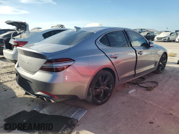 2023 Genesis G70 2.0T with VIN KMTG34TA0PU133444, listed as a Copart auction lot 75122434 with 0 mi miles and Non Repairable. Bid and sale history available at carsss.com. Image 3.