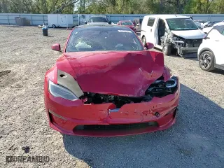 2023 Tesla Model S with VIN 5YJSA1E5XPF499692, listed as a Copart auction lot 48759145 with 0 mi miles and Salvage Title. Bid and sale history available at carsss.com. Image 11.