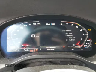 2023 BMW X4 M with VIN 5YM23EC00P9S11365, listed as a Copart auction lot 51417765 with 15,151 mi miles and Non Repairable. Bid and sale history available at carsss.com. Image 9.