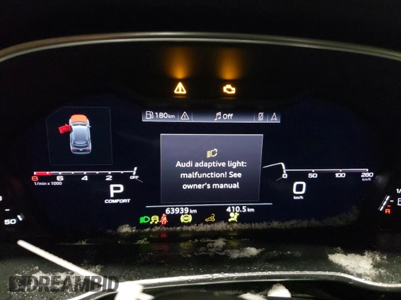 2020 Audi Q3 S line Prestige with VIN WA1FECF38L1036901, listed as a Copart auction lot 83328484 with 63,939 mi miles and Non Repairable. Bid and sale history available at carsss.com. Image 9.