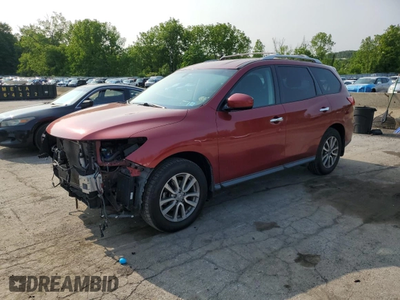 2015 Nissan Pathfinder SL with VIN 5N1AR2MM6FC685563, listed as a Copart auction lot 59467585 with 149,592 mi miles and Salvage title. Bid and sale history available at DreamBid. Image 1.