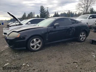 2006 Hyundai Tiburon GS with VIN KMHHM65DX6U225464, listed as a Copart auction lot 83561984 with 182,245 mi miles and Salvage Title. Bid and sale history available at carsss.com. Image 1.