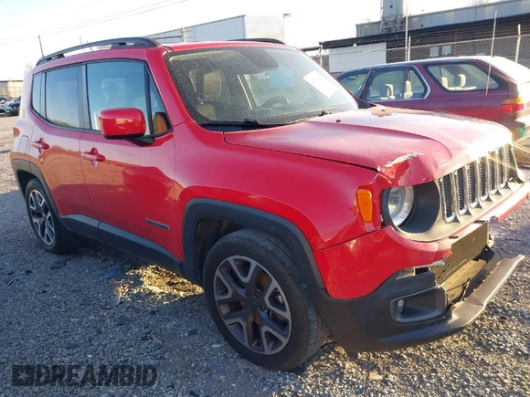2015 Jeep Renegade Latitude with VIN ZACCJABT0FPB62548, listed as a IAAI auction lot 41794846 with 115,235 mi miles. Bid and sale history available at carsss.com. Image 1.
