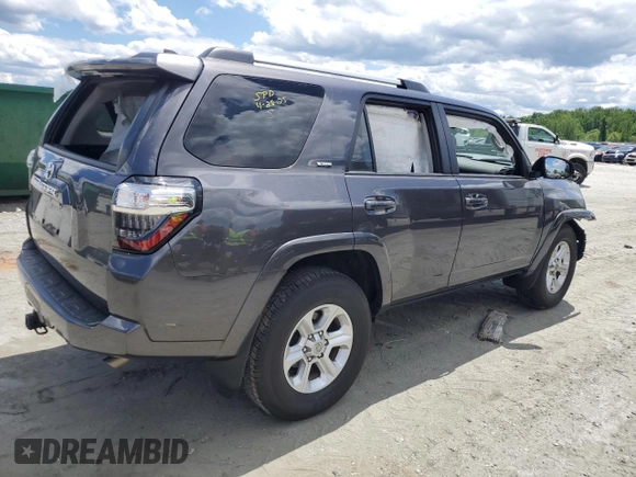 2023 Toyota 4Runner SR5 with VIN JTEEU5JR9P5286816, listed as a Copart auction lot 55596685 with Not provided miles and Salvage title. Bid and sale history available at DreamBid. Image 3.