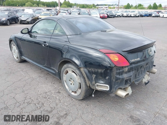 2003 Lexus SC with VIN JTHFN48YX30045446, listed as a IAAI auction lot 42138352 with 168,365 mi miles. Bid and sale history available at carsss.com. Image 3.