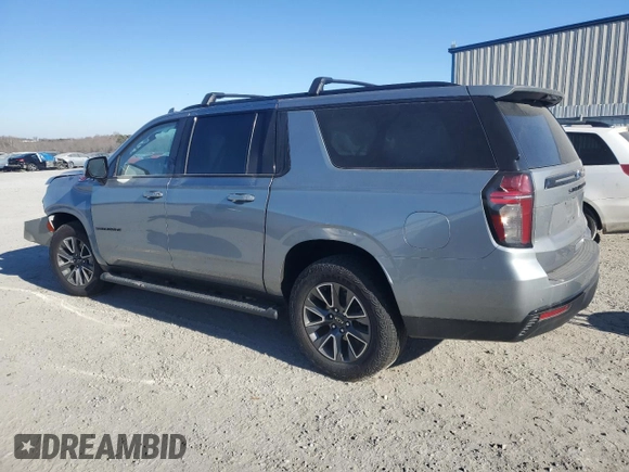 2024 Chevrolet Suburban Z71 z VIN 1GNSKDKD1RR161547, wystawiony jako Copart lot #41565545 z przebiegiem 12 607 mil mil oraz Szkoda całkowita • Salvage title. Historia ofert i sprzedaży dostępna na DreamBid. Obrazek 2.