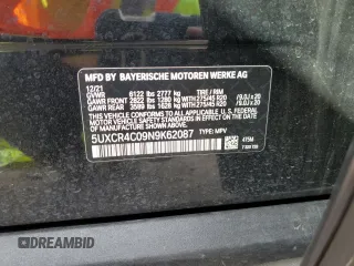 2022 BMW X5 sDrive40i with VIN 5UXCR4C09N9K62087, listed as a Copart auction lot 48773523 with Not Provided miles. Bid and sale history available at carsss.com. Image 13.