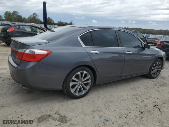 2015 Honda Accord Sedan Sport with VIN 1HGCR2F55FA245480, listed as a Copart auction lot 50423155 with 193,152 mi miles and Salvage Title. Bid and sale history available at carsss.com. Image 3.