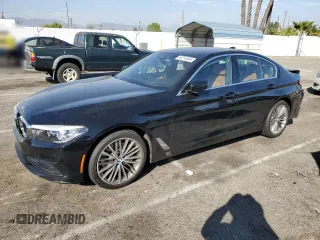 2019 BMW 5 Series 530i with VIN WBAJA5C54KBX87318, listed as a Copart auction lot 46714495 with 101,242 mi miles and Salvage Title. Bid and sale history available at carsss.com. Image 1.