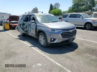 2018 Chevrolet Traverse LT Cloth with VIN 1GNERGKW4JJ197375, listed as a Copart auction lot 57534965 with 74,833 mi miles and Salvage title. Bid and sale history available at DreamBid. Image 14.
