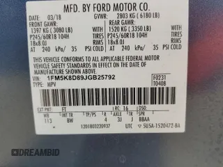 2018 Ford Explorer XLT with VIN 1FM5K8D89JGB25792, listed as a Copart auction lot 51788945 with 77,557 mi miles and Salvage Title. Bid and sale history available at carsss.com. Image 13.