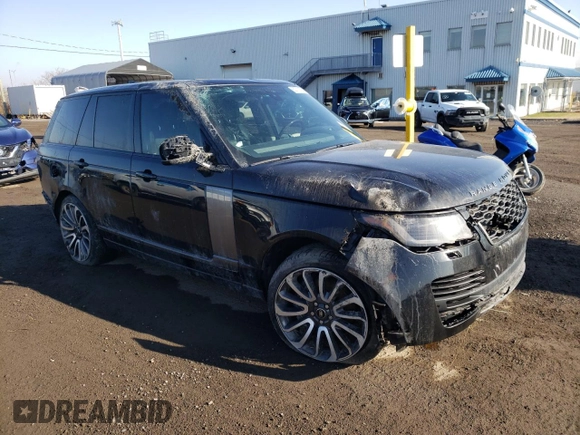 2019 Land Rover Range Rover with VIN SALGS2RE6KA520485, listed as a Copart auction lot 52770925 with 94,076 mi miles and Salvage title. Bid and sale history available at DreamBid. Image 4.